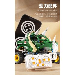 HAPPY BUILD SHINEYU XINYU YC-23013 23013 YC23013 non  XE BIẾN HÌNH TRICERATOPS KHỦNG LONG bộ đồ chơi xếp lắp ráp ghép mô hình Jurassic World Thế Giới Khủng Long 548 khối