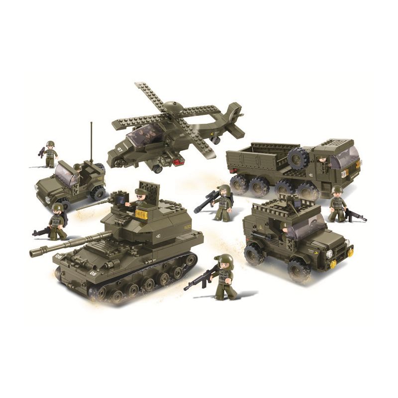 SLUBAN M38-B0311 B0311 0311 M38B0311 38-B0311 non  ĐƠN VỊ QUÂN ĐỘI 2 - TẤN CÔNG KẾT HỢP bộ đồ chơi xếp lắp ráp ghép mô hình Land Forces 2 Sức Mạnh Mặt Đất 996 khối