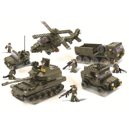 SLUBAN M38-B0311 B0311 0311 M38B0311 38-B0311 non  ĐƠN VỊ QUÂN ĐỘI 2 - TẤN CÔNG KẾT HỢP bộ đồ chơi xếp lắp ráp ghép mô hình Land Forces 2 Sức Mạnh Mặt Đất 996 khối