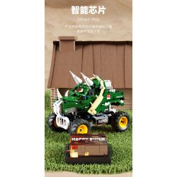 HAPPY BUILD SHINEYU XINYU YC-23013 23013 YC23013 non  XE BIẾN HÌNH TRICERATOPS KHỦNG LONG bộ đồ chơi xếp lắp ráp ghép mô hình Jurassic World Thế Giới Khủng Long 548 khối