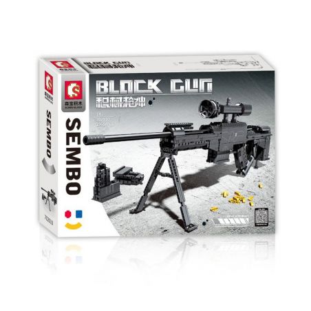 SEMBO 702010 non  SÚNG TRƯỜNG BẮN TỈA CS LR4 bộ đồ chơi xếp lắp ráp ghép mô hình BLOCK GUN 1561 khối