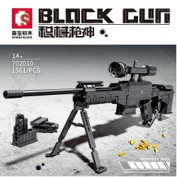 SEMBO 702010 non  SÚNG TRƯỜNG BẮN TỈA CS LR4 bộ đồ chơi xếp lắp ráp ghép mô hình BLOCK GUN 1561 khối