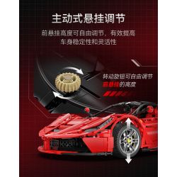 CADA DOUBLEE C61505 61505 non  FERRARI tỷ lệ 1:8 bộ đồ chơi xếp lắp ráp ghép mô hình  FERRARI LAFERRARI VIVA HYPERCAR Kỹ Thuật Công Nghệ Cao Mô Hình Phương Tiện 4739 khối
