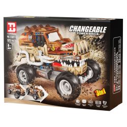 HAPPY BUILD SHINEYU XINYU YC-23011 23011 YC23011 non  TYRANNOSAURUS REX XE BIẾN HÌNH KHỦNG LONG bộ đồ chơi xếp lắp ráp ghép mô hình Jurassic World Thế Giới Khủng Long 572 khối