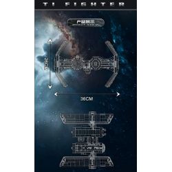 MouldKing 21048 Mould King 21048 non  MÁY BAY NÉM BOM TITAN bộ đồ chơi xếp lắp ráp ghép mô hình Star Wars TIE BOMBER Chiến Tranh Giữa Các Vì Sao 3616 khối