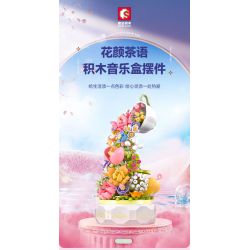 SEMBO 611050 611081 non  HỘP NHẠC HOA NGÔN NGỮ TRÀ HUA YAN bộ đồ chơi xếp lắp ráp ghép mô hình Creator Sáng Tạo 575 khối