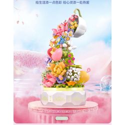 SEMBO 611050 611081 non  HỘP NHẠC HOA NGÔN NGỮ TRÀ HUA YAN bộ đồ chơi xếp lắp ráp ghép mô hình Creator Sáng Tạo 575 khối