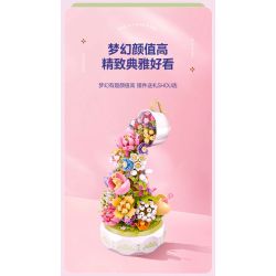 SEMBO 611050 611081 non  HỘP NHẠC HOA NGÔN NGỮ TRÀ HUA YAN bộ đồ chơi xếp lắp ráp ghép mô hình Creator Sáng Tạo 575 khối