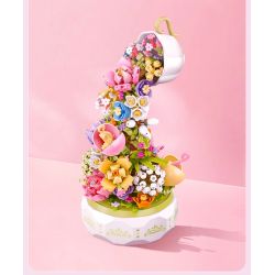 SEMBO 611050 611081 non  HỘP NHẠC HOA NGÔN NGỮ TRÀ HUA YAN bộ đồ chơi xếp lắp ráp ghép mô hình Creator Sáng Tạo 575 khối