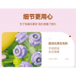 SEMBO 611050 611081 non  HỘP NHẠC HOA NGÔN NGỮ TRÀ HUA YAN bộ đồ chơi xếp lắp ráp ghép mô hình Creator Sáng Tạo 575 khối