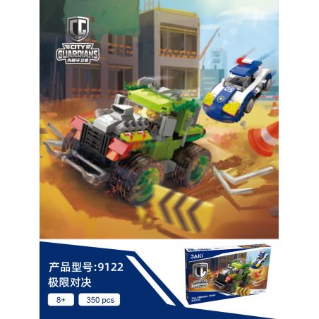 JAKI JK9122 9122 non  ĐẤU TAY ĐÔI bộ đồ chơi xếp lắp ráp ghép mô hình CITY GUARDIANS 350 khối