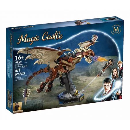 NOT  HUNGARIAN HORNTAIL DRAGON 76406 6406 99099 6069 xếp lắp ráp ghép mô hình RỒNG ĐUÔI GAI HUNGARY Harry Potter Chú Bé Phù Thủy 671 khối