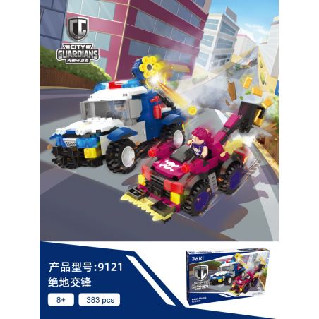 JAKI JK9121 9121 non  CUỘC ĐỐI ĐẦU CỦA JEDI bộ đồ chơi xếp lắp ráp ghép mô hình CITY GUARDIANS 383 khối