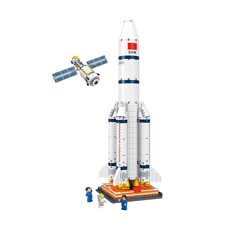 JIESTAR FF41011 41011 non  TÊN LỬA ĐẨY TRƯỜNG CHINH 5 THÁNG 3 bộ đồ chơi xếp lắp ráp ghép mô hình Space LONG MARCH 5 CZ-5 Thám Hiểm Không Gian 1403 khối