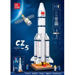 JIESTAR FF41011 41011 non  TÊN LỬA ĐẨY TRƯỜNG CHINH 5 THÁNG 3 bộ đồ chơi xếp lắp ráp ghép mô hình Space LONG MARCH 5 CZ-5 Thám Hiểm Không Gian 1403 khối