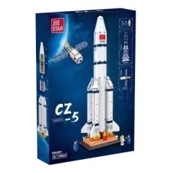 JIESTAR FF41011 41011 non  TÊN LỬA ĐẨY TRƯỜNG CHINH 5 THÁNG 3 bộ đồ chơi xếp lắp ráp ghép mô hình Space LONG MARCH 5 CZ-5 Thám Hiểm Không Gian 1403 khối