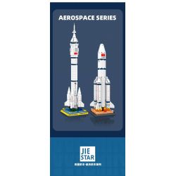 JIESTAR FF41011 41011 non  TÊN LỬA ĐẨY TRƯỜNG CHINH 5 THÁNG 3 bộ đồ chơi xếp lắp ráp ghép mô hình Space LONG MARCH 5 CZ-5 Thám Hiểm Không Gian 1403 khối