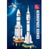 JIESTAR FF41011 41011 non  TÊN LỬA ĐẨY TRƯỜNG CHINH 5 THÁNG 3 bộ đồ chơi xếp lắp ráp ghép mô hình Space LONG MARCH 5 CZ-5 Thám Hiểm Không Gian 1403 khối