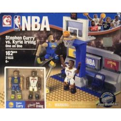 C3 21533 non  STEPHEN CURRY ĐẤU VỚI KYRIE IRVING bộ đồ chơi xếp lắp ráp ghép mô hình Brickheadz STEPHEN CURRY VS KYRIE IRVING ONE Nhân Vật Đầu To 162 khối