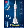 JIESTAR FF41010 41010 non  TÊN LỬA ĐẨY TRƯỜNG CHINH 2 bộ đồ chơi xếp lắp ráp ghép mô hình Space LONG MARCH 2 CZ-2 Thám Hiểm Không Gian 1436 khối