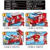 MINGDI LEIBAO C038 non  MÁY CHỮA CHÁY 4IN1 bộ đồ chơi xếp lắp ráp ghép mô hình FIRE TRUCK 756 khối