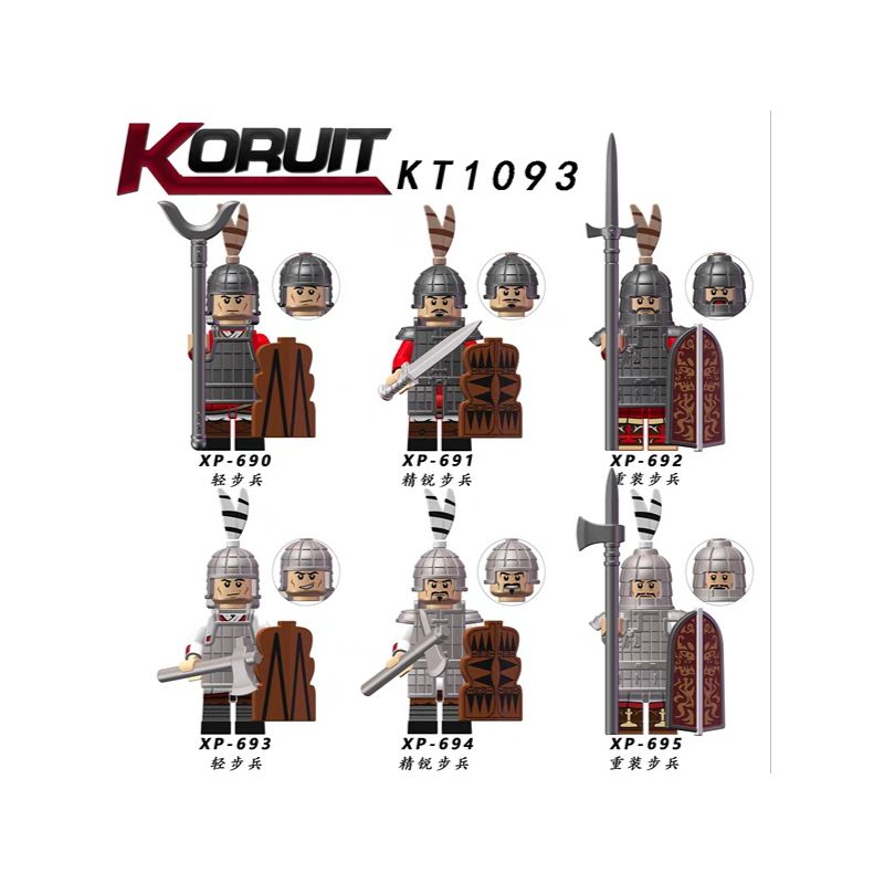 KORUIT KT1093 1093 XP non  QUÂN HÁN bộ đồ chơi xếp lắp ráp ghép mô hình Collectable Minifigures Búp Bê Sưu Tầm
