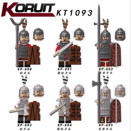 KORUIT KT1093 1093 XP non  QUÂN HÁN bộ đồ chơi xếp lắp ráp ghép mô hình Collectable Minifigures Búp Bê Sưu Tầm