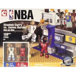 C3 21534 non  STEPHEN CURRY ĐẤU VỚI JAMES HARDEN bộ đồ chơi xếp lắp ráp ghép mô hình Brickheadz STEPHEN CURRY VS JAMES HARDEN ONE Nhân Vật Đầu To 138 khối