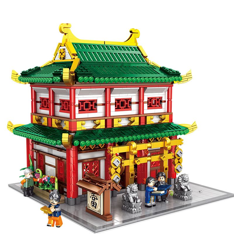 PanlosBrick 610015 Panlos Brick 610015 non  TIỆM CẦM ĐỒ bộ đồ chơi xếp lắp ráp ghép mô hình Chinatown THE CULTURE OF CHINA Khu Phố Tàu 2529 khối