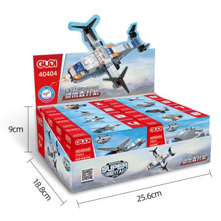 GUDI 40404 non  ĐỘI SIÊU TÍCH LŨY TRỰC THĂNG OSPREY 8 TỔ HỢP bộ đồ chơi xếp lắp ráp ghép mô hình Transformers OSPREY HELICOPTER Robot Đại Chiến Người Máy Biến Hình 220 khối