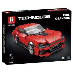 REOBRIX 689 non  SIÊU XE FERRARI bộ đồ chơi xếp lắp ráp ghép mô hình  FERRARI PUROSANGUE Kỹ Thuật Công Nghệ Cao Mô Hình Phương Tiện 416 khối