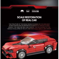 REOBRIX 689 non  SIÊU XE FERRARI bộ đồ chơi xếp lắp ráp ghép mô hình  FERRARI PUROSANGUE Kỹ Thuật Công Nghệ Cao Mô Hình Phương Tiện 416 khối