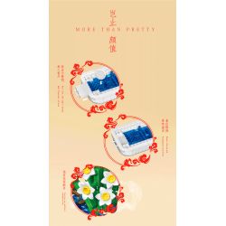 PEA LEAGUE 77123 non  NARCISSUS HƯƠNG THƠM THANH TAO bộ đồ chơi xếp lắp ráp ghép mô hình Flowers MARCISSUS Hoa 688 khối