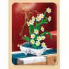 PEA LEAGUE 77123 non  NARCISSUS HƯƠNG THƠM THANH TAO bộ đồ chơi xếp lắp ráp ghép mô hình Flowers MARCISSUS Hoa 688 khối