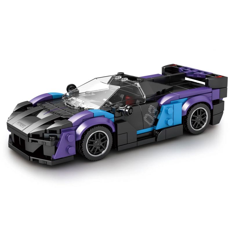 REOBRIX 678 non  THANH KIẾM MCLAREN bộ đồ chơi xếp lắp ráp ghép mô hình Speed Champions Racing Cars MCLAREN SABRE Đua Xe Công Thức 390 khối