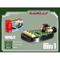 GUDI 40402 non  XE BỌC THÉP TIGER 8 TỔ HỢP bộ đồ chơi xếp lắp ráp ghép mô hình Military Army Quân Sự Bộ Đội 286 khối