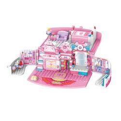 Enlighten 34014 Qman 34014 non  YUNA HỘP TRANG ĐIỂM KIM CƯƠNG SYMPHONY bộ đồ chơi xếp lắp ráp ghép mô hình Girl Con Gái