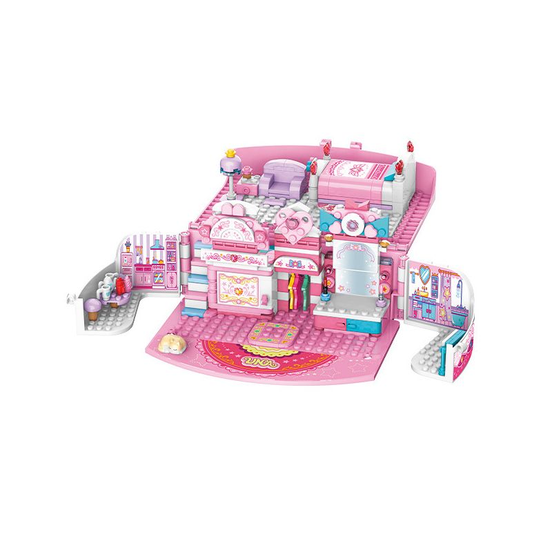 Enlighten 34014 Qman 34014 non  YUNA HỘP TRANG ĐIỂM KIM CƯƠNG SYMPHONY bộ đồ chơi xếp lắp ráp ghép mô hình Girl Con Gái