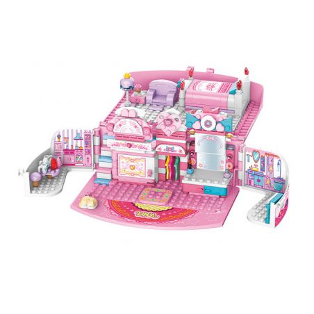 Enlighten 34014 Qman 34014 non  YUNA HỘP TRANG ĐIỂM KIM CƯƠNG SYMPHONY bộ đồ chơi xếp lắp ráp ghép mô hình Girl Con Gái