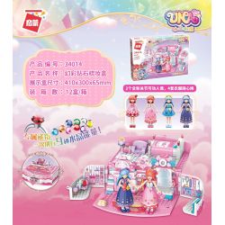 Enlighten 34014 Qman 34014 non  YUNA HỘP TRANG ĐIỂM KIM CƯƠNG SYMPHONY bộ đồ chơi xếp lắp ráp ghép mô hình Girl Con Gái