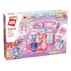 Enlighten 34014 Qman 34014 non  YUNA HỘP TRANG ĐIỂM KIM CƯƠNG SYMPHONY bộ đồ chơi xếp lắp ráp ghép mô hình Girl Con Gái