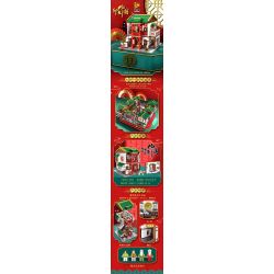 PanlosBrick 610011 Panlos Brick 610011 non  HỌA SĨ bộ đồ chơi xếp lắp ráp ghép mô hình Chinatown THE CULTURE OF CHINA Khu Phố Tàu 2588 khối