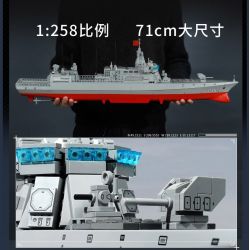 Enlighten 23015 Qman 23015 non  TÀU KHU TRỤC TYPE 055 1:258 tỷ lệ 1:258 bộ đồ chơi xếp lắp ráp ghép mô hình Tactical Espionage Action COMBAT ZONES Chiến Thuật Quân Sự 1721 khối