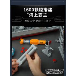 Enlighten 23015 Qman 23015 non  TÀU KHU TRỤC TYPE 055 1:258 tỷ lệ 1:258 bộ đồ chơi xếp lắp ráp ghép mô hình Tactical Espionage Action COMBAT ZONES Chiến Thuật Quân Sự 1721 khối