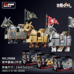 Decool 20688 Jisi 20688 non  THIẾT GIÁP TRỌNG KỴ 3 LOẠI KIM LÂN BẠC PHONG MỰC VÂN bộ đồ chơi xếp lắp ráp ghép mô hình Three Kingdoms COURAGE OF THE THREE KINGDOMS Tam Quốc Diễn Nghĩa