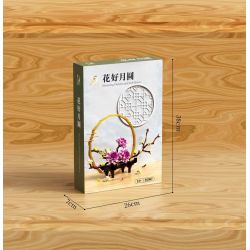 QIZHILE 92007 non  TRĂNG TRÒN HẠNH PHÚC bộ đồ chơi xếp lắp ráp ghép mô hình Flowers BLOOMING FLOWERS AND FULL MOON Hoa