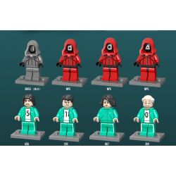 80123 non  MINIFIGURES TRÒ CHƠI MỰC 8 LOẠI bộ đồ chơi xếp lắp ráp ghép mô hình Movie & Game SQUID GAMES Phim Và Trò Chơi