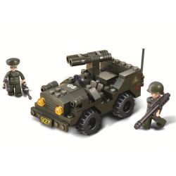 SLUBAN M38-B5800 B5800 5800 M38B5800 38-B5800 non  QUÂN ĐOÀN - XE ĐỊA HÌNH SÚNG KÉP bộ đồ chơi xếp lắp ráp ghép mô hình Military Army Quân Sự Bộ Đội 102 khối