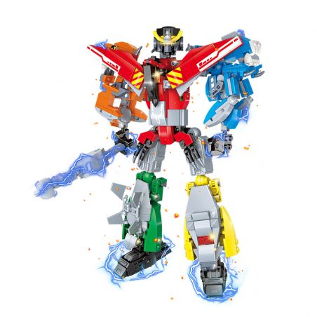 GUDI 40204 non  CHIẾN BINH KHỦNG LONG 5 KẾT HỢP bộ đồ chơi xếp lắp ráp ghép mô hình DINOSAUR GENERAL 434 khối