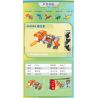 GUDI 40204 non  CHIẾN BINH KHỦNG LONG 5 KẾT HỢP bộ đồ chơi xếp lắp ráp ghép mô hình DINOSAUR GENERAL 434 khối